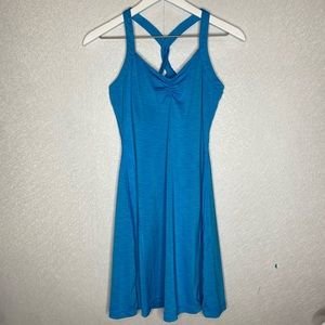 Mountain Hardware Machala Twist Back Tank Dress Shelf Bra Blue XS